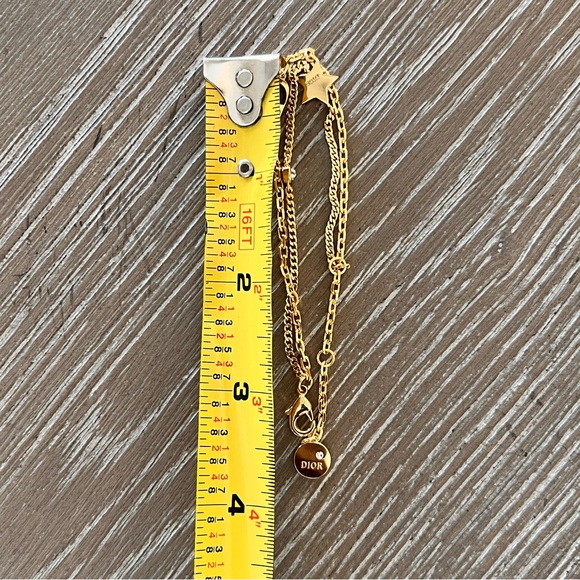 Dior Petit CD Crystal Star Charm Double Chain Bracelet - Picture 12 of 16